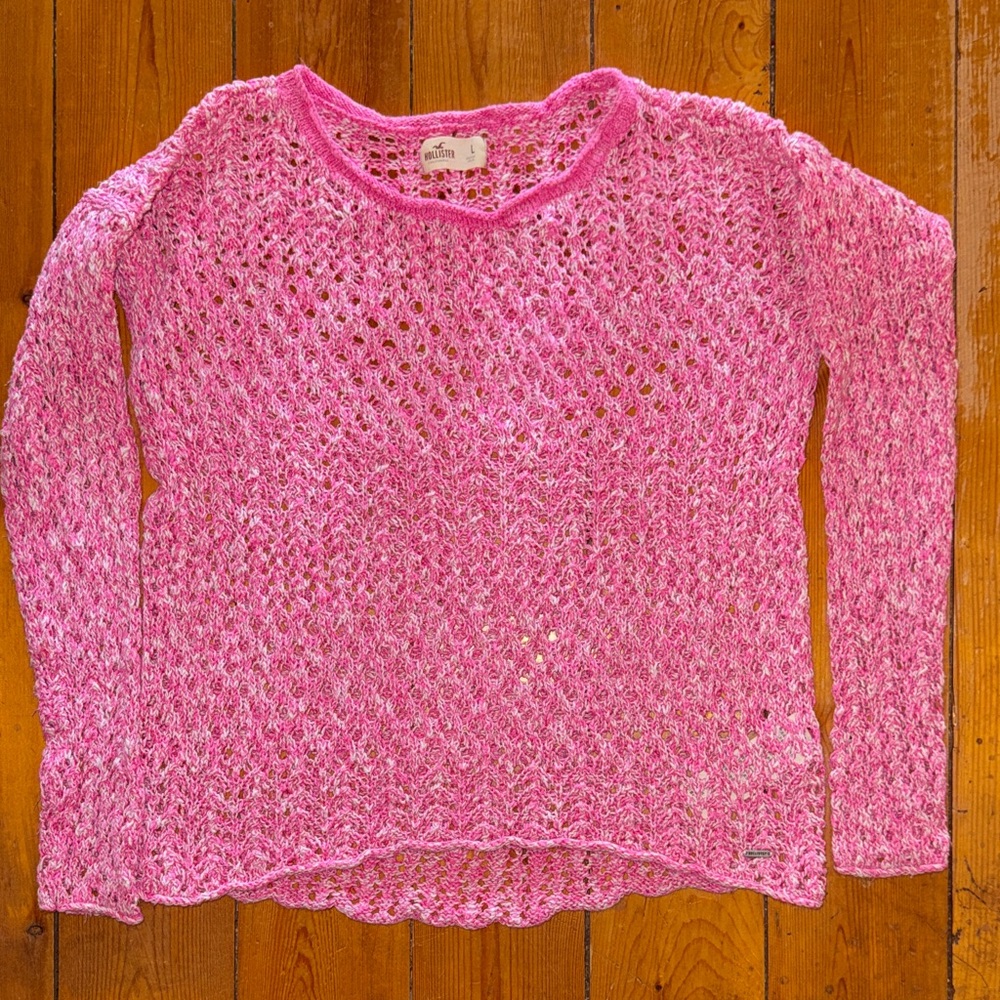 Hollister Bright Pink Knit Sweater